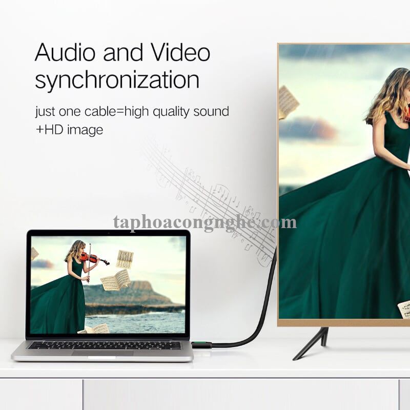 Ugreen 30195 10M màu Đen Cáp tín hiệu HDMI chuẩn 1.4 hỗ trợ phân giải 4K * 2K HD116 30030195